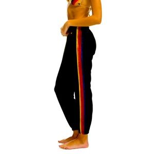 AVIATOR NATION -CLASSIC VELVET SWEATPANTS - BLACK-